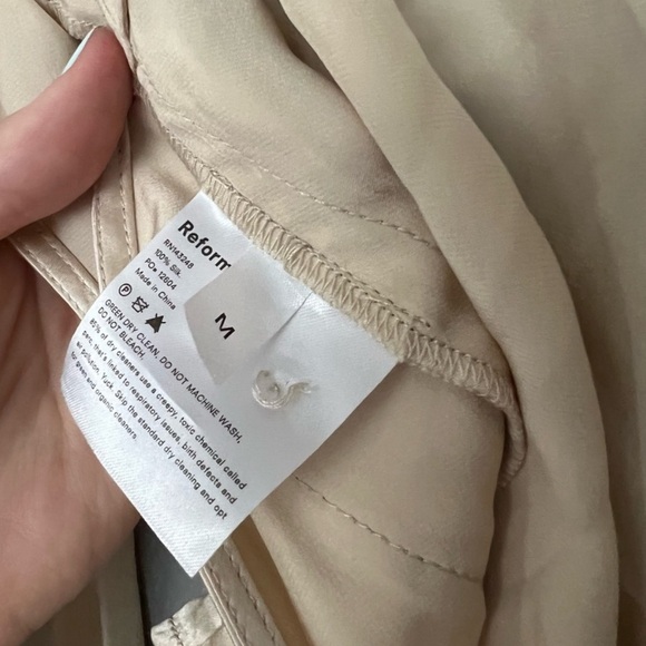 Reformation Cielo Open Back Silk Charmeuse Top - Picture 6 of 7